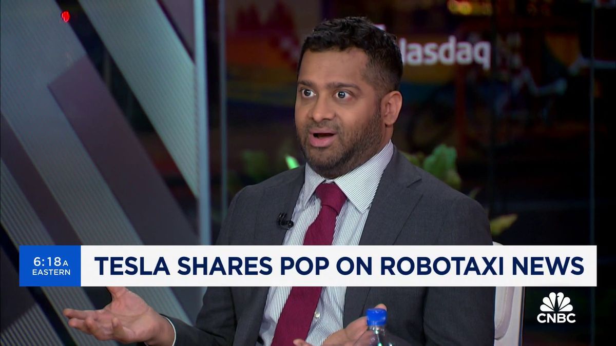 Tesla slashes price of its premium driver assistance option by half in U.S. 1 Elon Musk is trying to highlight the value that robotaxis could bring: RBC Capital's Tom Narayan