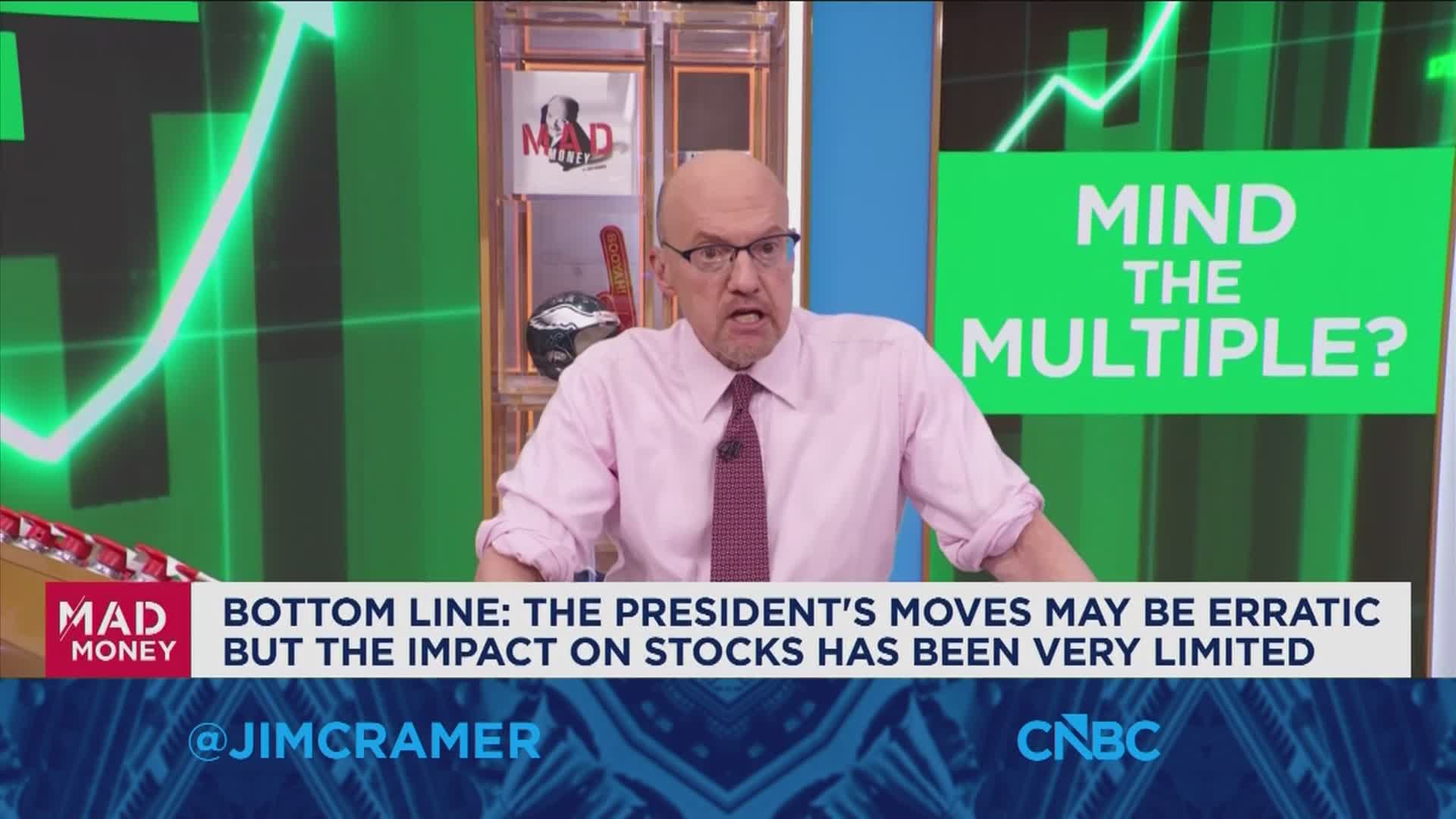 Jim Cramer says this is the real reason why stocks are shrugging off Iran war fears 2 The president's moves may be erratic but the impact on stocks has been very limited, says Jim Cramer