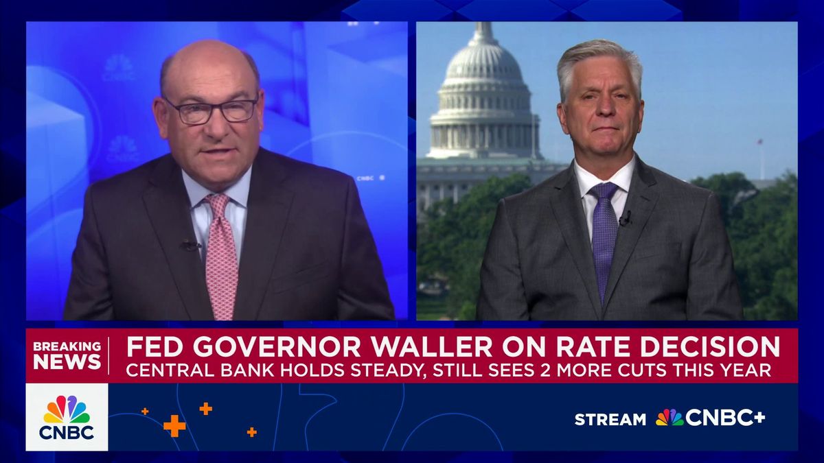 Fed Governor Waller says central bank could cut rates as early as July 3 Watch CNBC's full interview with Federal Reserve Governor Christopher Waller