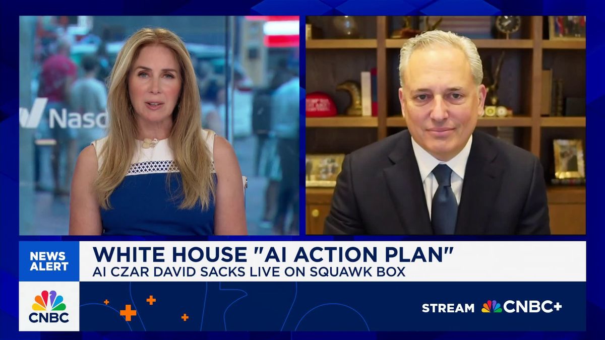 Anthropic CEO disputes Trump AI czar David Sacks' claims that company is 'woke' 1 Watch CNBC's full interview with White House AI czar David Sacks
