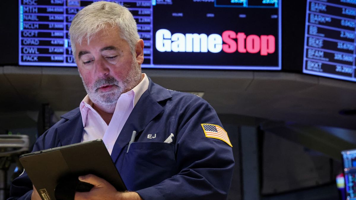 GameStop shares drop 22% after the retailer issues debt to buy bitcoin