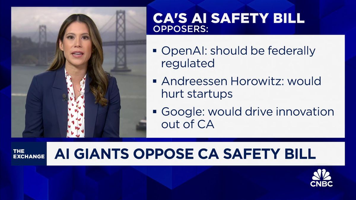 OpenAI and Anthropic agree to let U.S. AI Safety Institute test and evaluate new models 1 Google, OpenAI & others oppose California AI safety bill