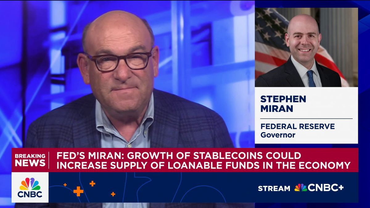 Stephen Miran: Stablecoins may become multi-trillion dollar elephant in the room for central banks