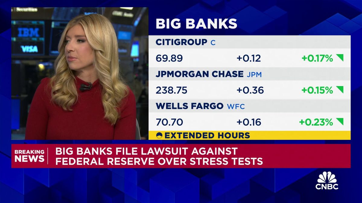 Biggest banks sue the Federal Reserve over annual stress tests 1 Big banks sue the Federal Reserve over stress tests