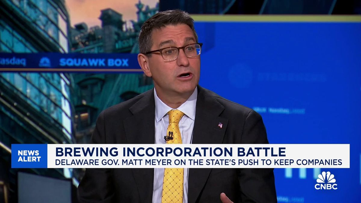 After Elon Musk’s Delaware exit, state lawmakers weigh bill to overhaul corporate law 2 Delaware Gov. Matt Meyer: The idea that the state is losing its corporate brand isn't accurate