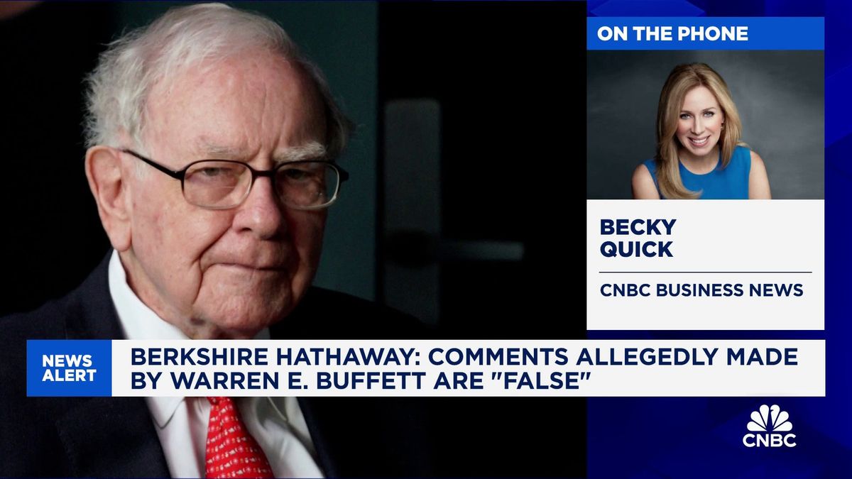 Buffett denies social media rumors after Trump shares wild claim that investor backs president crashing market 1 Berkshire Hathaway responds to 'false reports' on social media