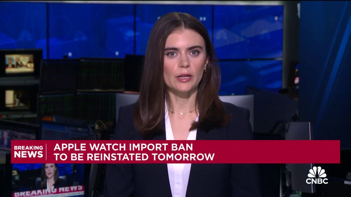 Apple will avoid ban by selling latest Apple Watches without blood oxygen feature 1 Apple ban on selling watches in U.S. with blood oxygen sensor to be reinstated Thursday