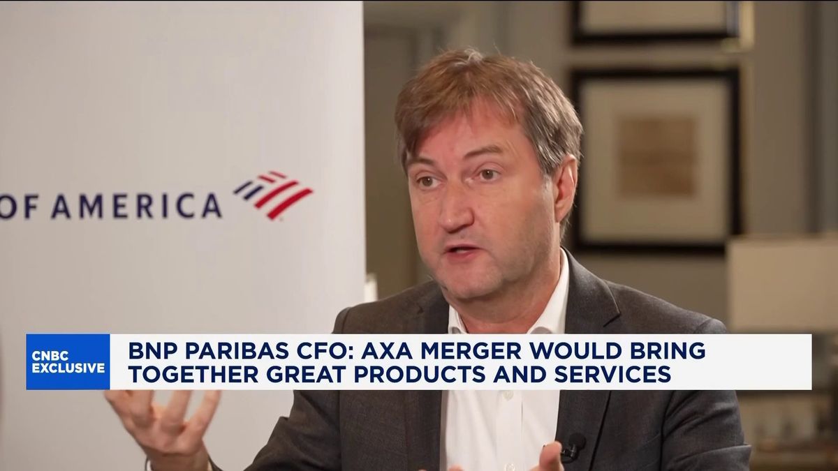 France's biggest lender says there are 'too many' European banks as UniCredit moves on Commerzbank 1 BNP Paribas CFO says AXA fund ‘is a really good fit’ for the French bank