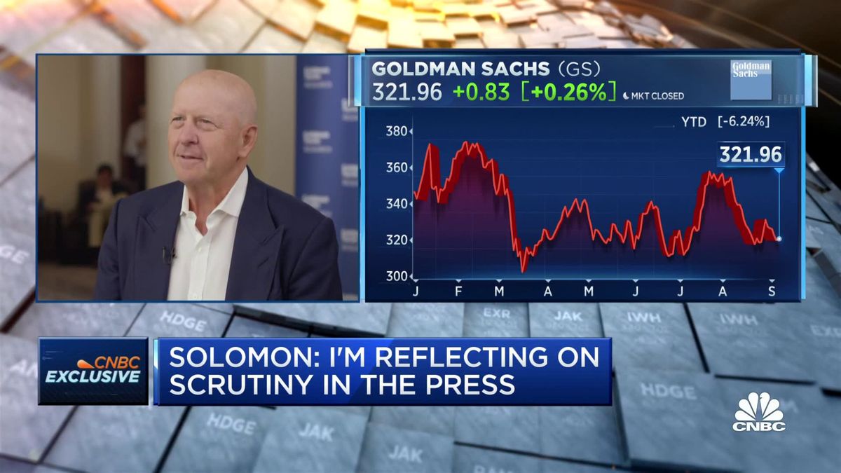 Goldman Sachs CEO David Solomon sees Wall Street rebound if tech IPOs perform 2 Goldman Sachs CEO Solomon: I don't recognize this caricature that's been painted of me