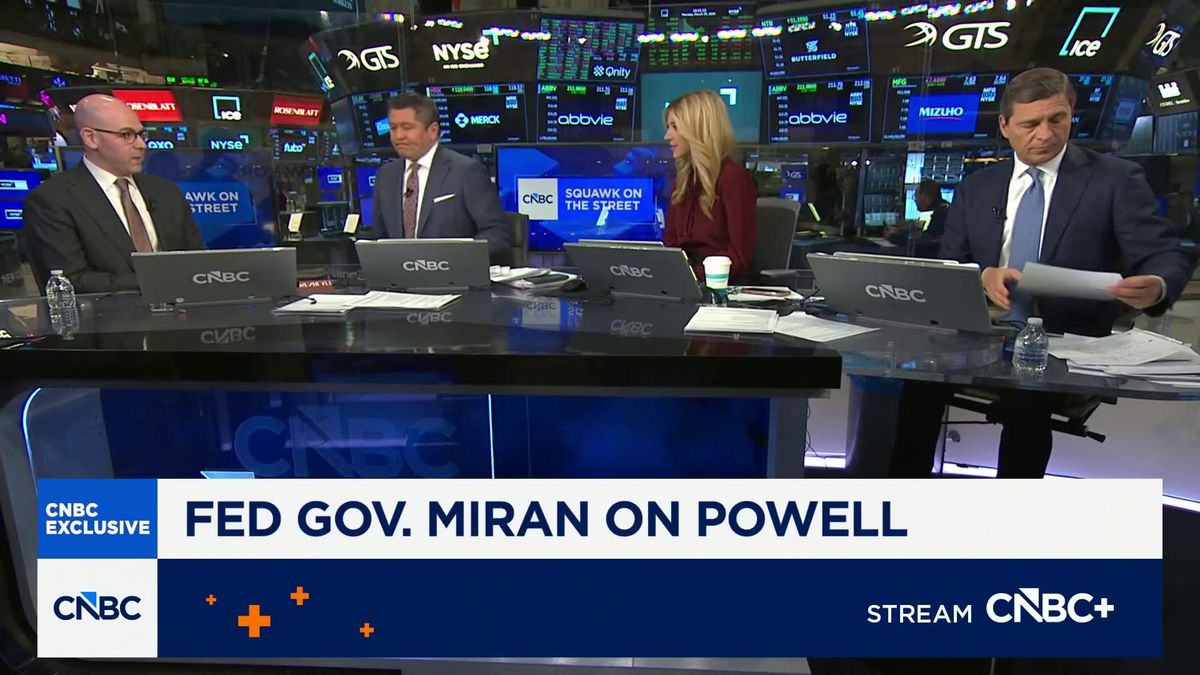 Fed Governor Miran still backs cuts, says interest rates could be 'about a point' lower this year 1 Watch CNBC's full interview with Fed governor Stephen Miran