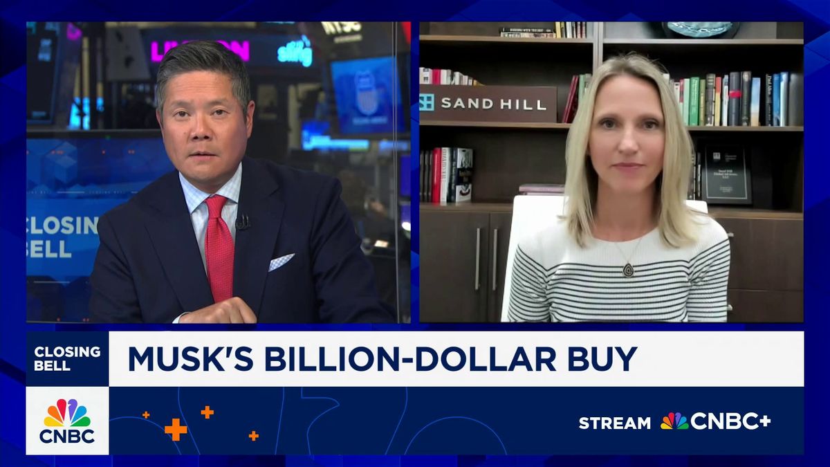Tesla's stock erases loss for the year, soaring 85% from April low 1 Elon Musk's Tesla stock purchase is a great vote of confidence, says Sand Hill's Brenda Vingiello