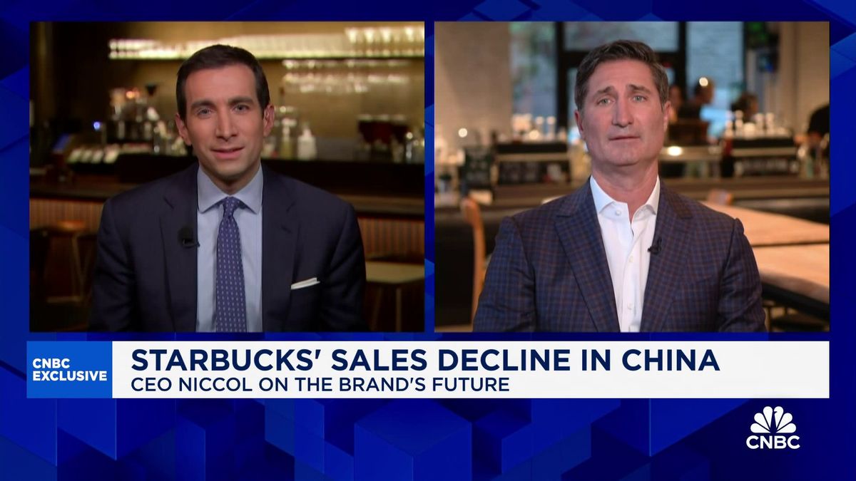 Can Starbucks fix long lines at its airport cafes? 1 Starbucks CEO Brian Niccol: We're evaluating strategic ways to grow in China