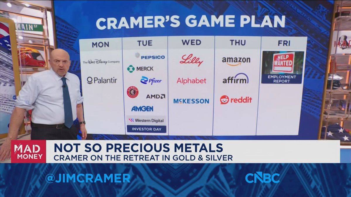 Cramer’s week ahead: Earnings from Eli Lilly, Alphabet and Amazon. Plus, jobs data 2 Jim Cramer looks ahead to next week's market game plan