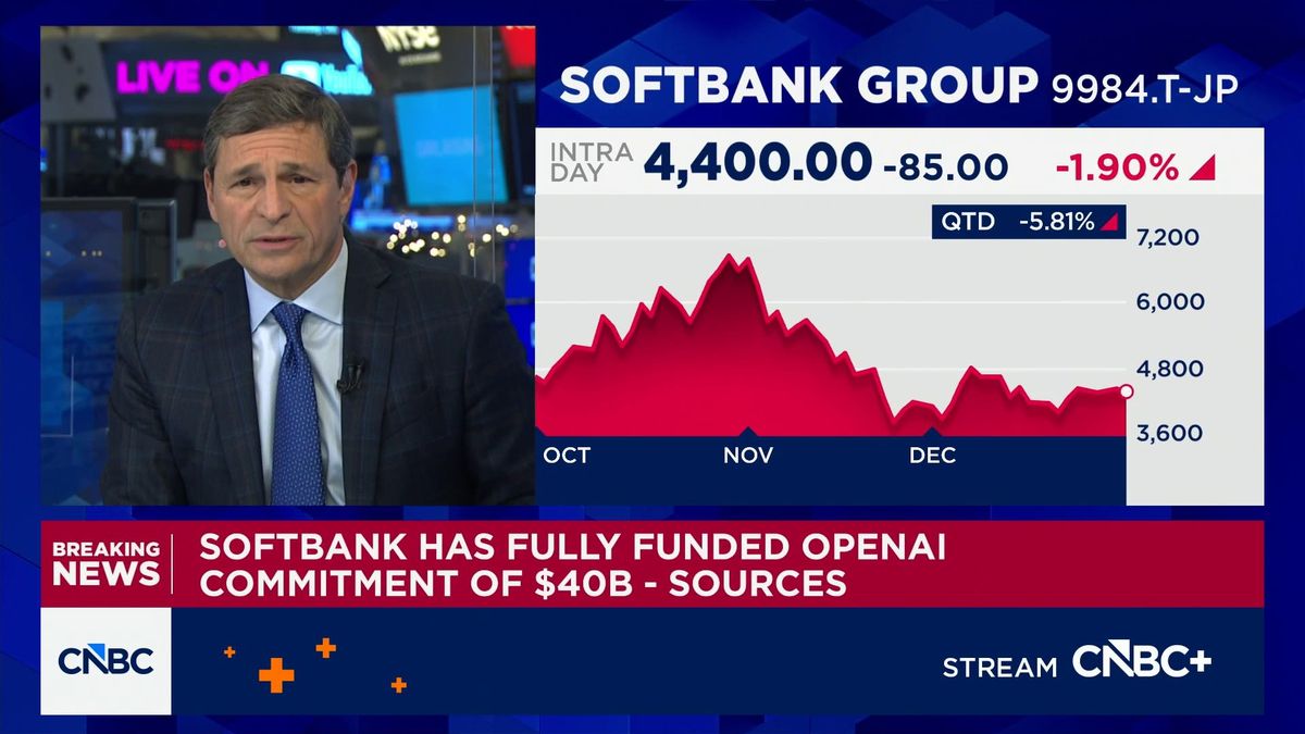 Softbank has fully funded $40 billion investment in OpenAI, sources tell CNBC 1 SoftBank has fully funded OpenAI commitment of $40 billion, according to sources