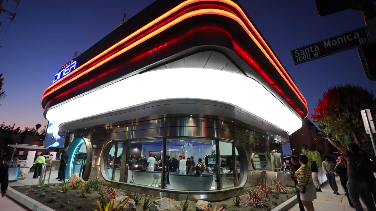 Tesla Diner: Photos show opening of Musk’s futuristic California drive-in