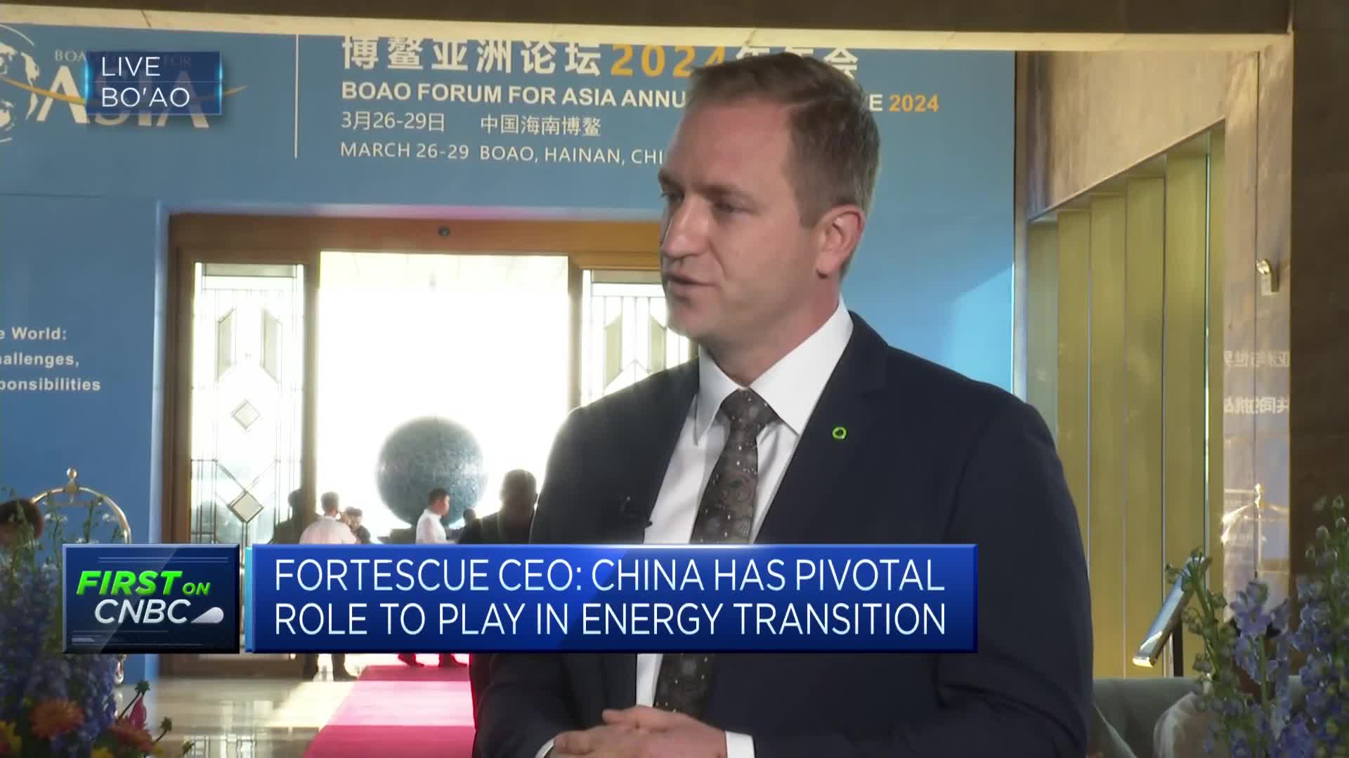 China's economy is on track for 'strong' March performance, survey says 1 Outlook for China's iron ore market remains strong amid energy transition, says Fortescue Metals CEO