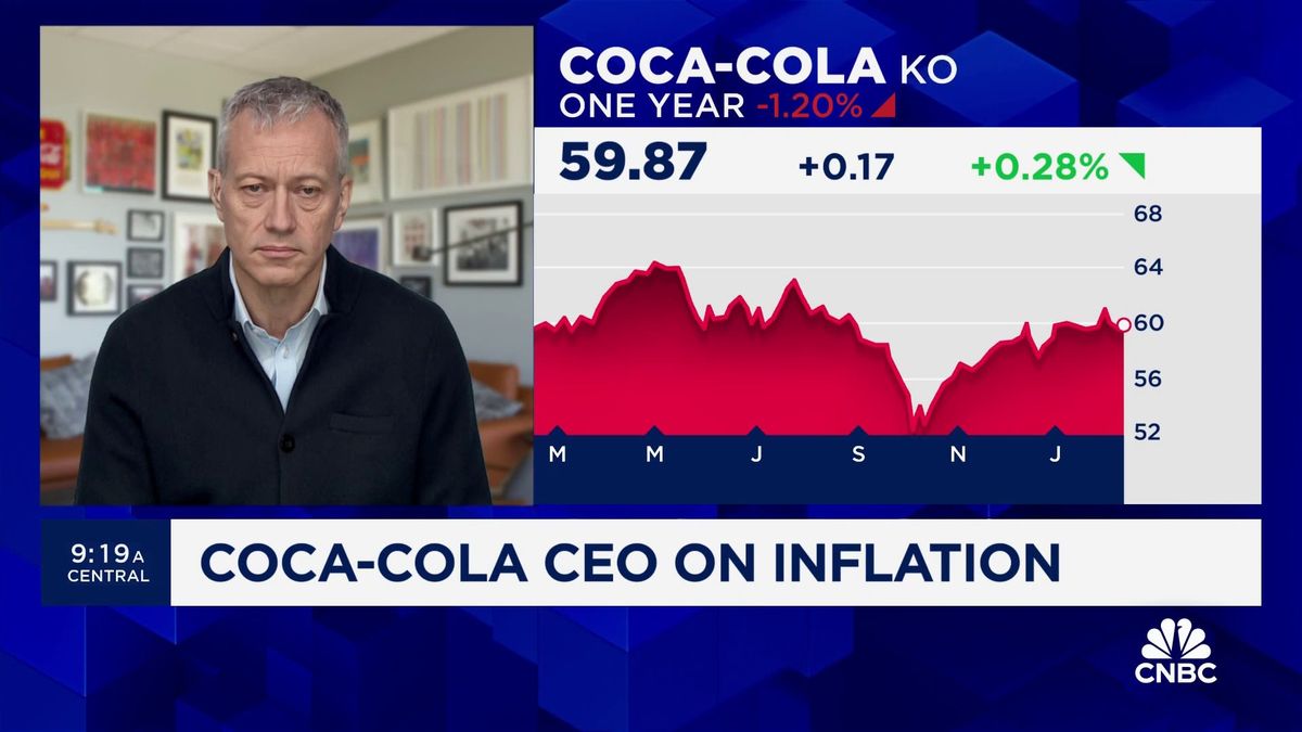 Consumers are tired of inflation. But some retailers fear falling prices 1 Coca-Cola CEO James Quincey on Q4 beat despite peer struggles