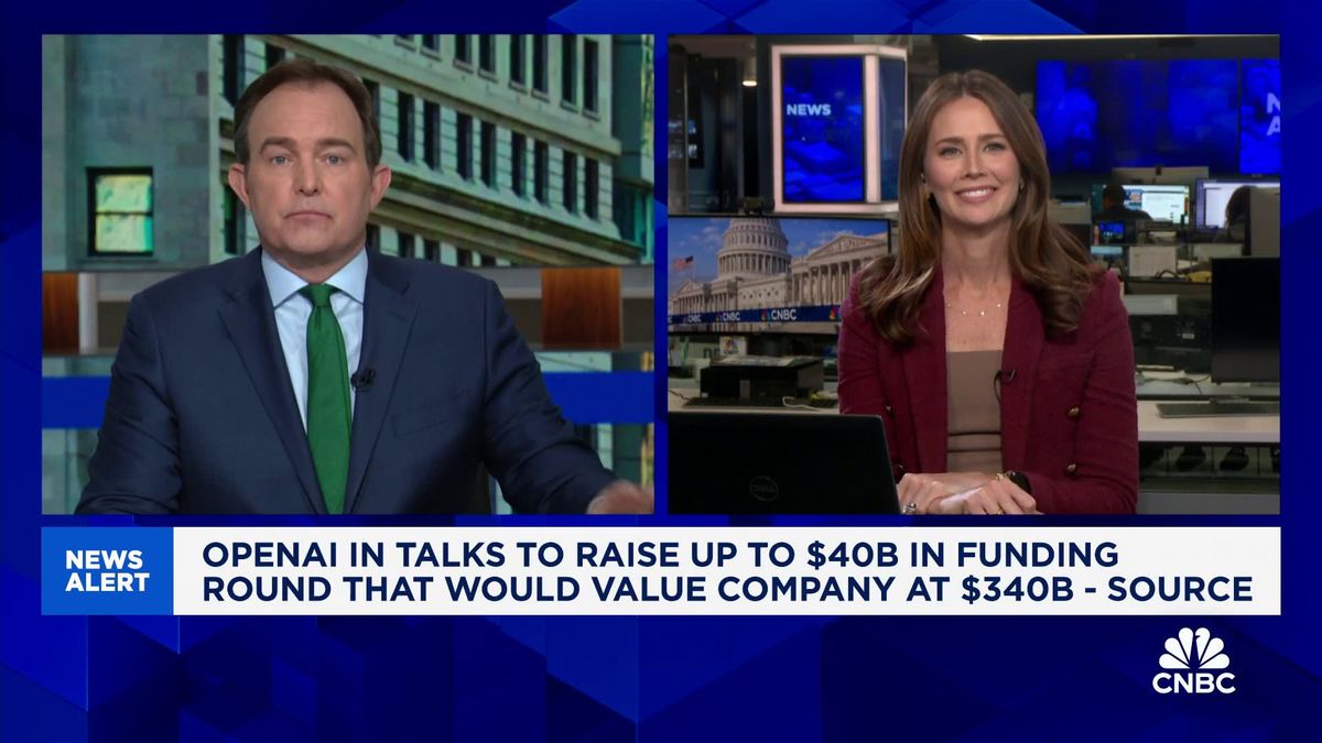 OpenAI in talks to raise funding that would value AI startup at up to $340 billion 1 OpenAI in talks to raise up to $40 billion in funding round, potentially raising valuation to $340B