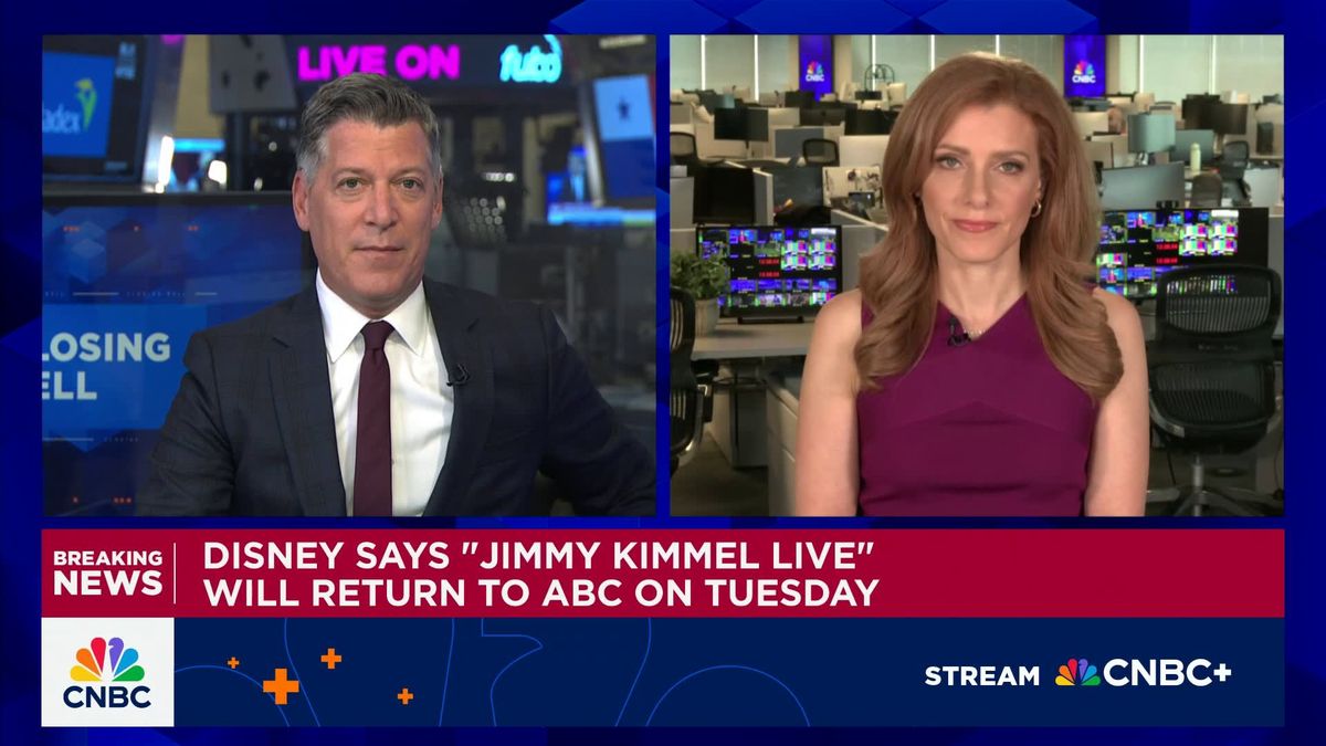 Disney says 'Jimmy Kimmel Live' will return to ABC on Tuesday 1 Disney says 'Jimmy Kimmel Live' will return to ABC on Tuesday