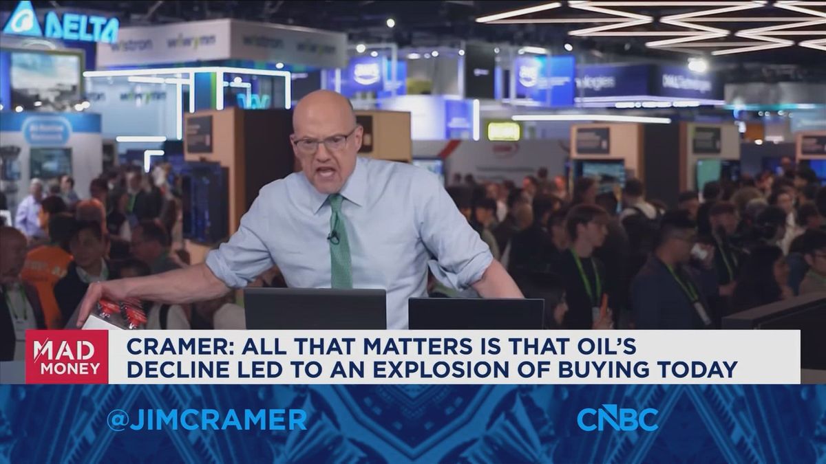 Oil relief sparks a stock rally, but Cramer says Nvidia’s AI boom is the real story 1 Oil's decline led to an explosion of buying today, says Jim Cramer