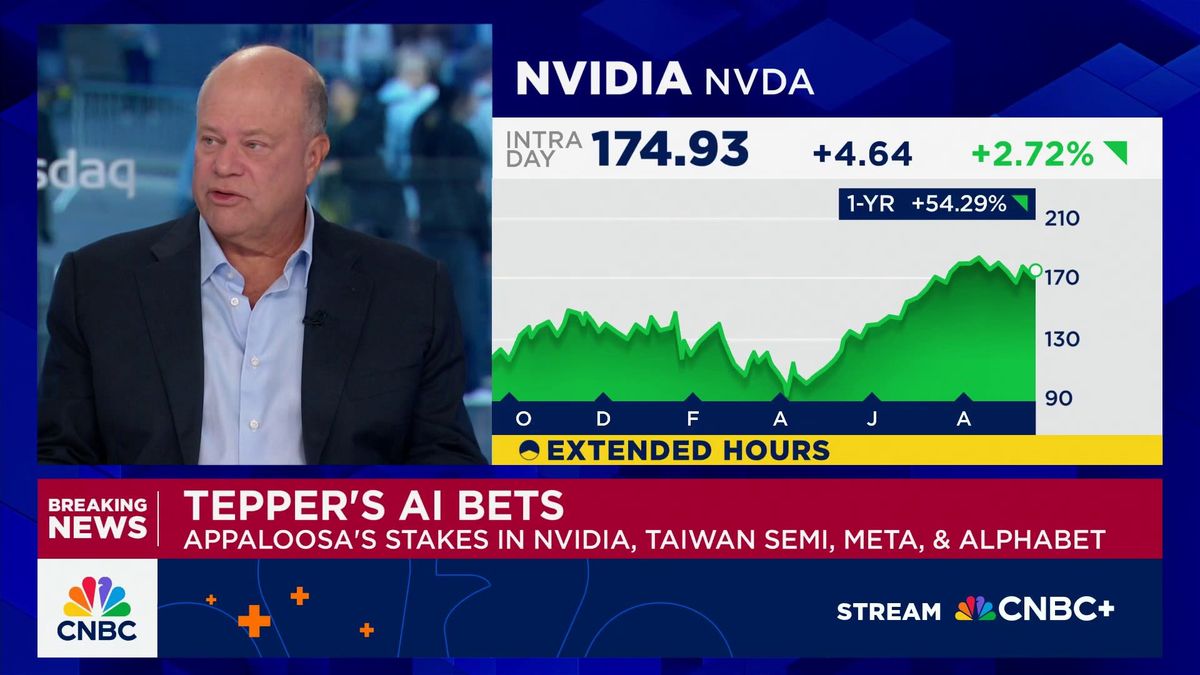 David Tepper says Fed could cut a few more times, but easing too much risks entering 'danger territory' 2 David Tepper: I go back and forth on Nvidia