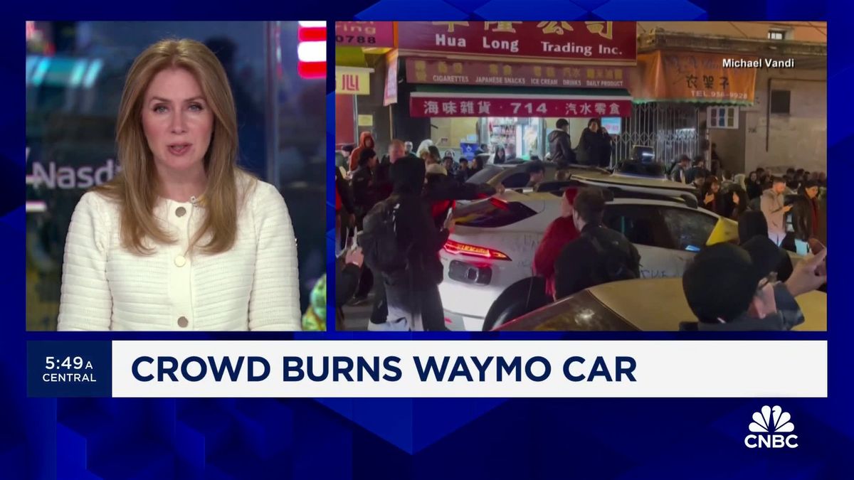 Waymo approved by regulator to expand robotaxi service in Los Angeles, San Francisco Peninsula 1 Crowd burns Waymo self-driving vehicle in San Francisco