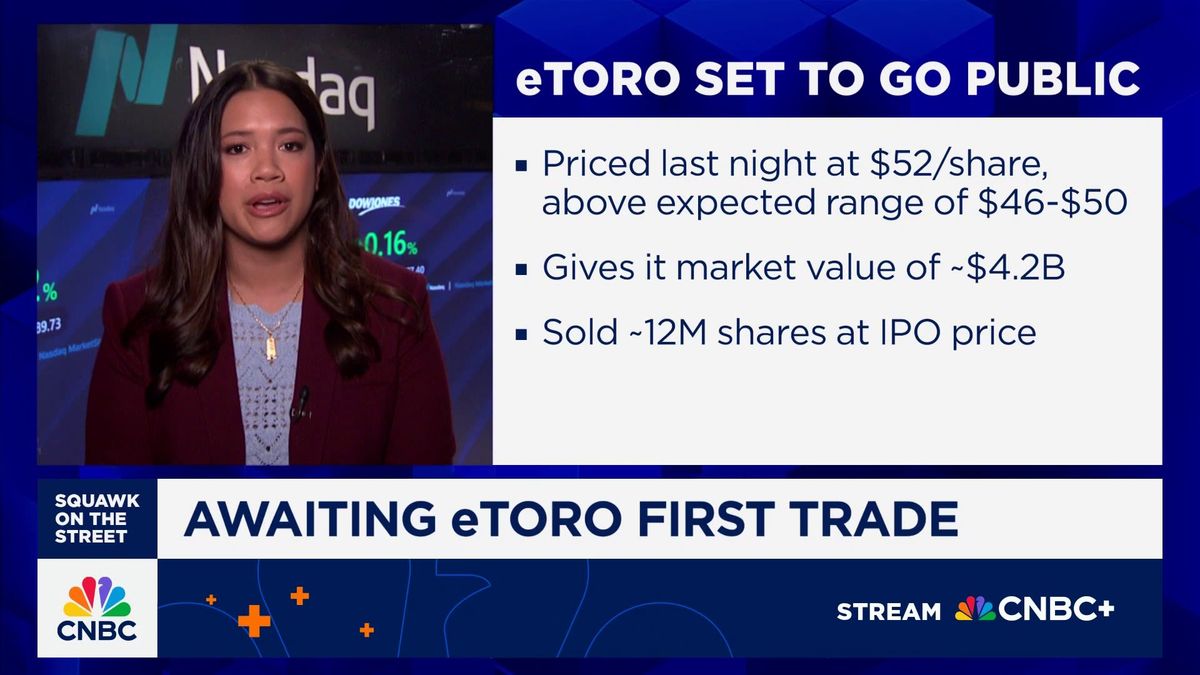 Stock trading app eToro pops 29% in Nasdaq debut after pricing IPO above expected range 2 Robinhood competitor eToro set to go public