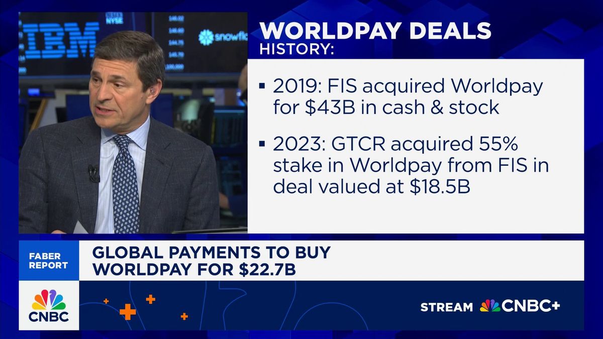 Global Payments shares plunge 17% after company announces $24 billion Worldpay deal 1 Faber Report: Global Payments to buy Worldpay for $22.7B