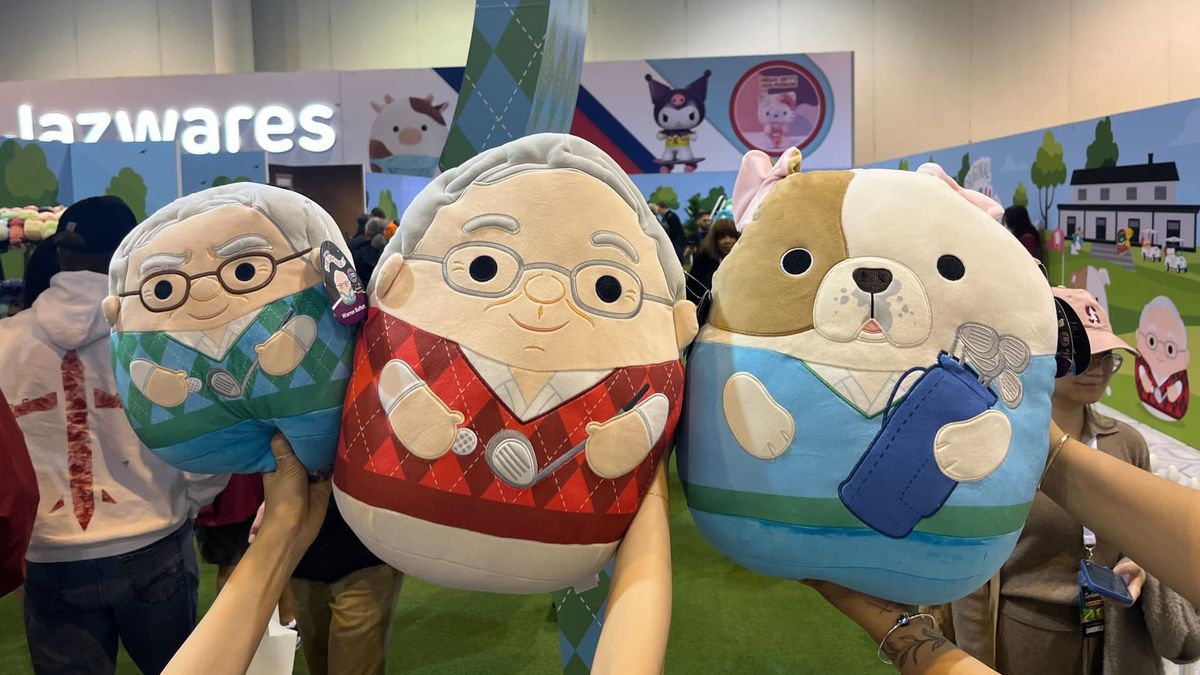 Berkshire meeting ‘bazaar’ features Buffett Squishmallows, 60th anniversary book and giant claw machine