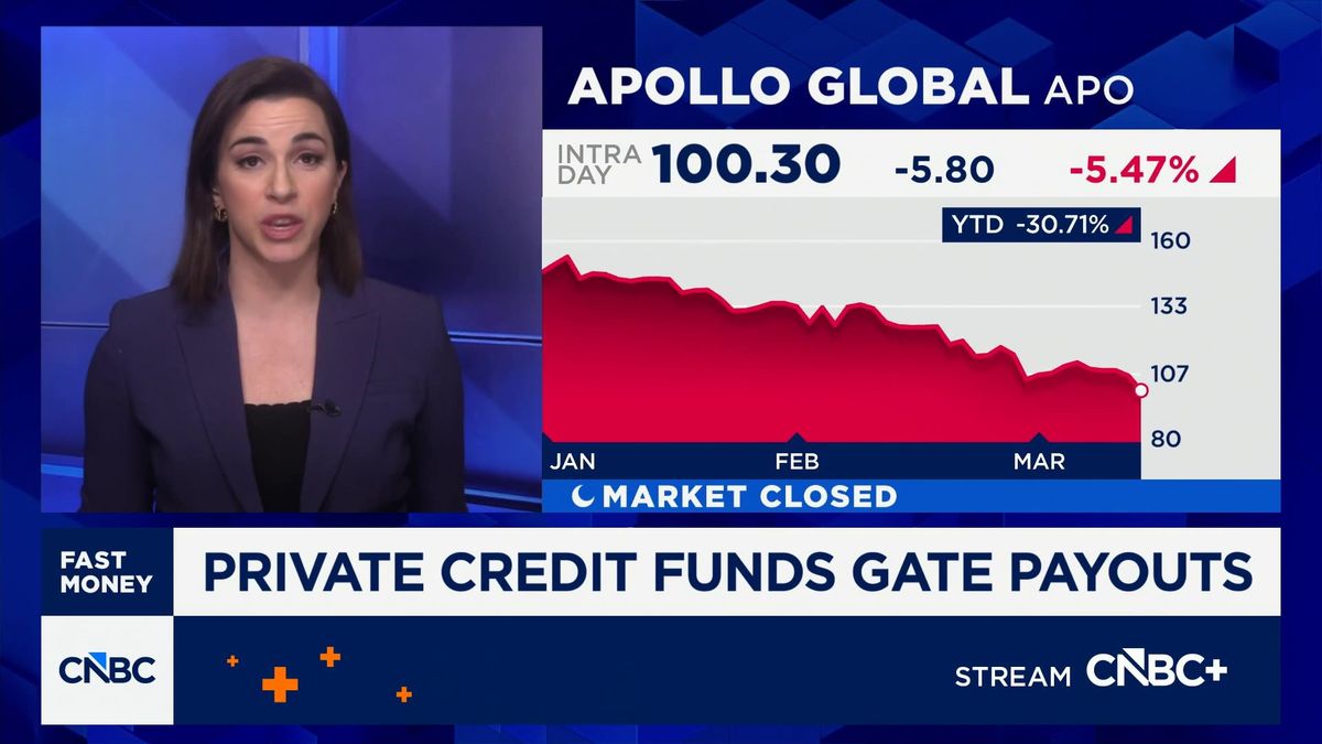 Apollo's John Zito questions private equity's software valuations: 'All the marks are wrong' 1 Private-credit funds cap payouts despite surge in redemptions
