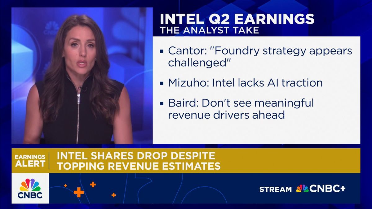 Intel drops 8% as chipmaker's foundry business axes projects, struggles to find customers 1 Intel shares drop despite topping revenue estimates