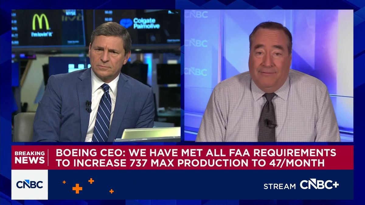 Boeing CEO says company met requirements to increase 737 Max production to 47 jets per month 1 Boeing to increase 737 production to 47 per month