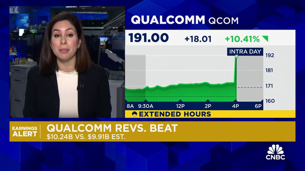 Qualcomm says it expects $4 billion in PC chip sales by 2029, as company gets traction beyond smartphones 1 Qualcomm shares spike following quarterly beat on earnings and revenue
