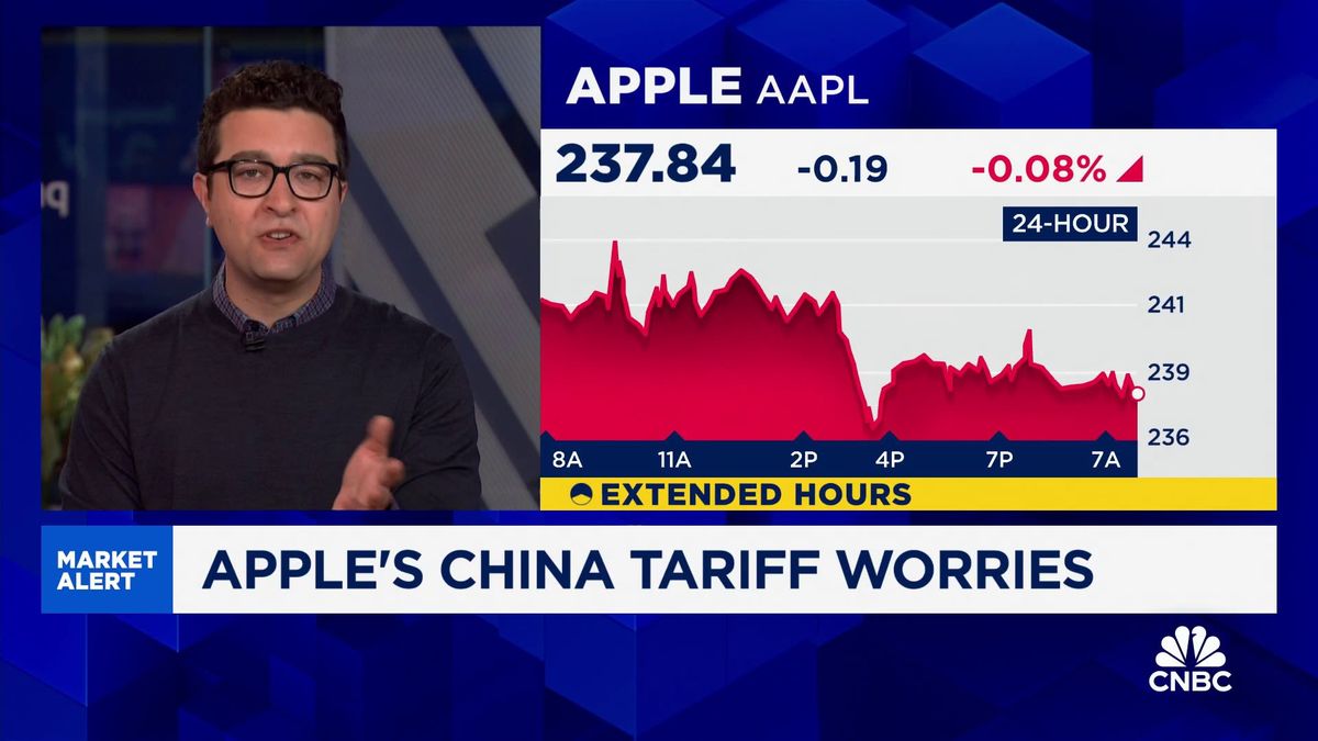 Tech stocks are down 7% since Trump's inauguration as trade war fuels uncertainty 1 Apple's China tariff worries: Here's what to know