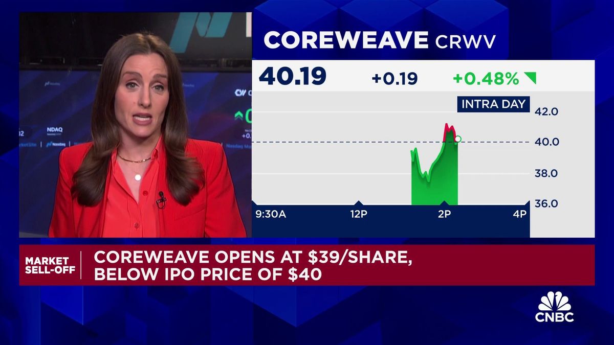 Trump was supposed to unlock IPO market, but CoreWeave debut reflects ongoing skepticism 2 CoreWeave shares begin trading after opening at $39 per share