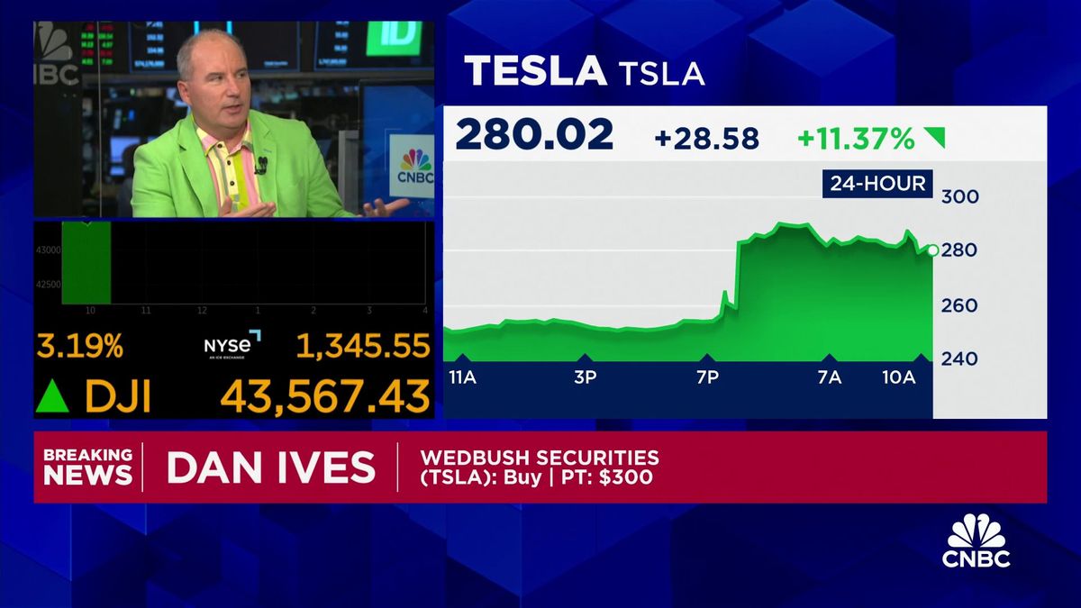 Elon Musk is $70 billion richer since Trump victory due to Tesla stock surge 1 Elon Musk's big bet on Trump is a home run for Tesla, says Wedbush's Dan Ives