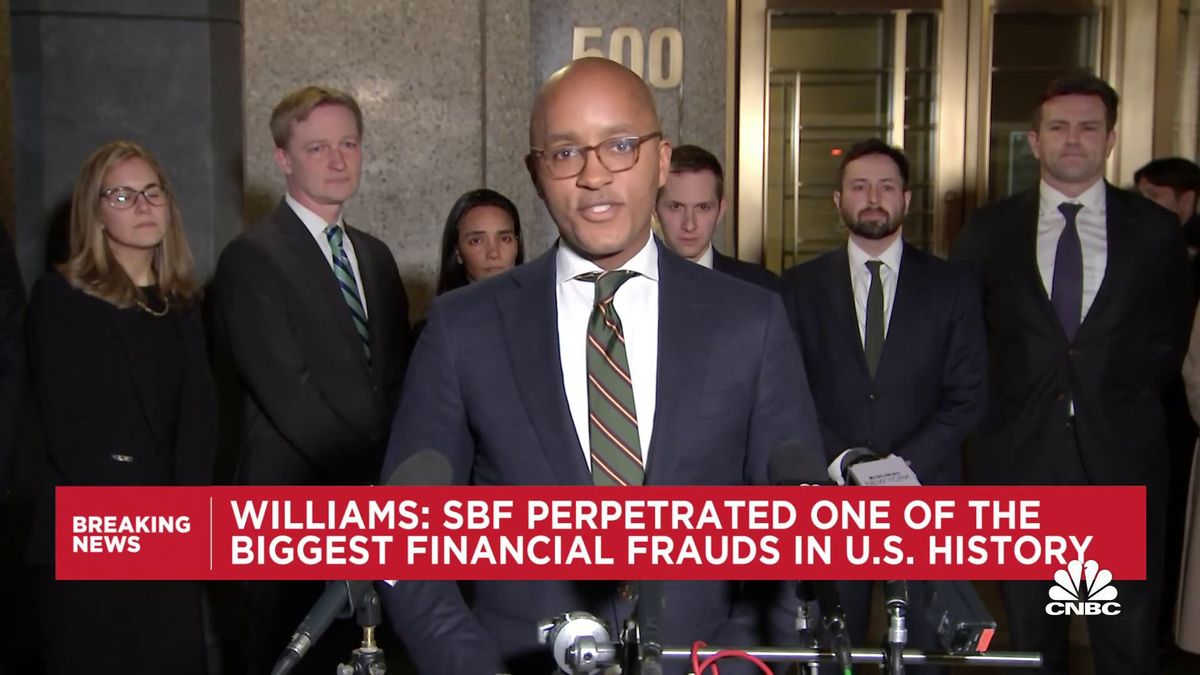 Sam Bankman-Fried found guilty on all seven criminal fraud counts 2 U.S. Attorney Williams: SBF perpetrated one of the biggest financial crimes in U.S. history