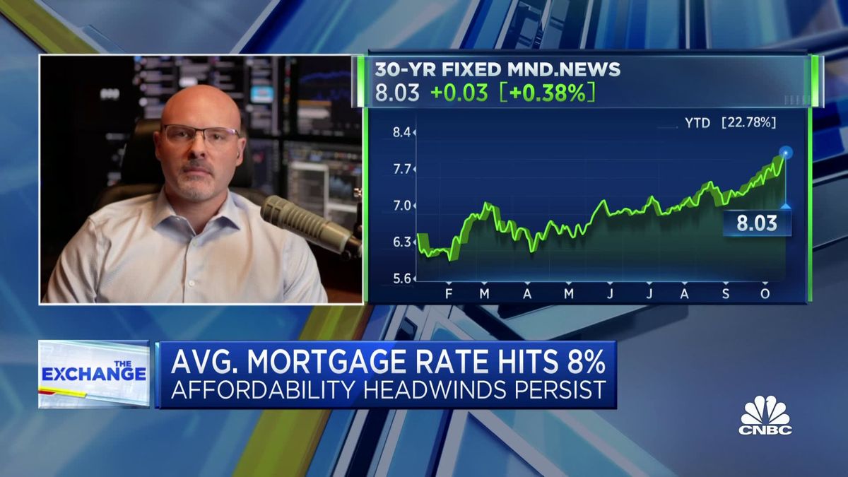 The housing market was already painful, ugly and anxious. Now the 8% mortgage rate is back 1 Tight housing supply means crash is unlikely, says Mortgage News Daily's Matthew Graham