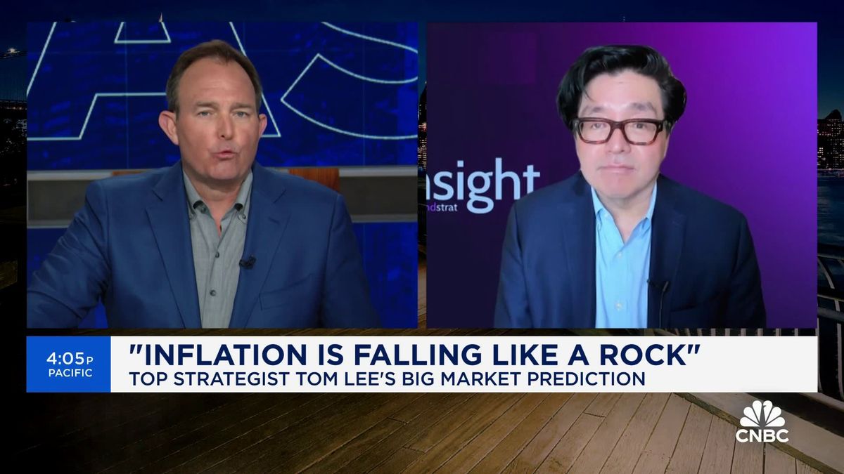American households have seen their purchasing power increase 1 A lot of the drivers for inflation are falling away, says Fundstrat's Tom Lee