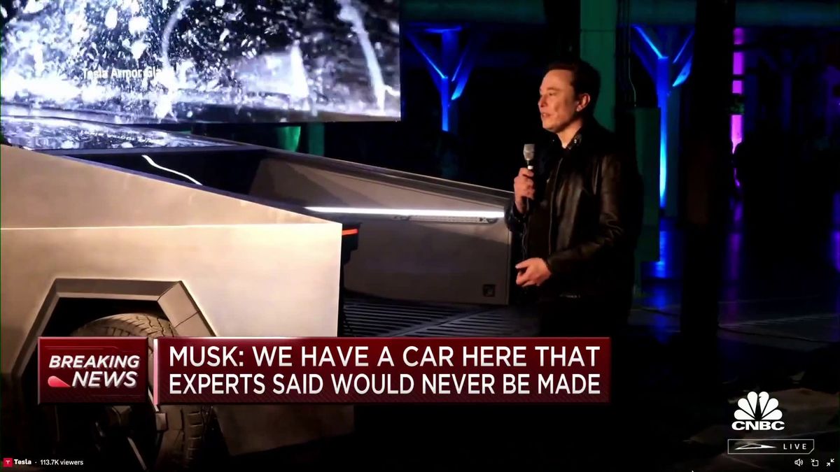 Elon Musk hypes Tesla Cybertruck at deliveries event in Austin 2 Elon Musk unveils the Tesla Cybertruck