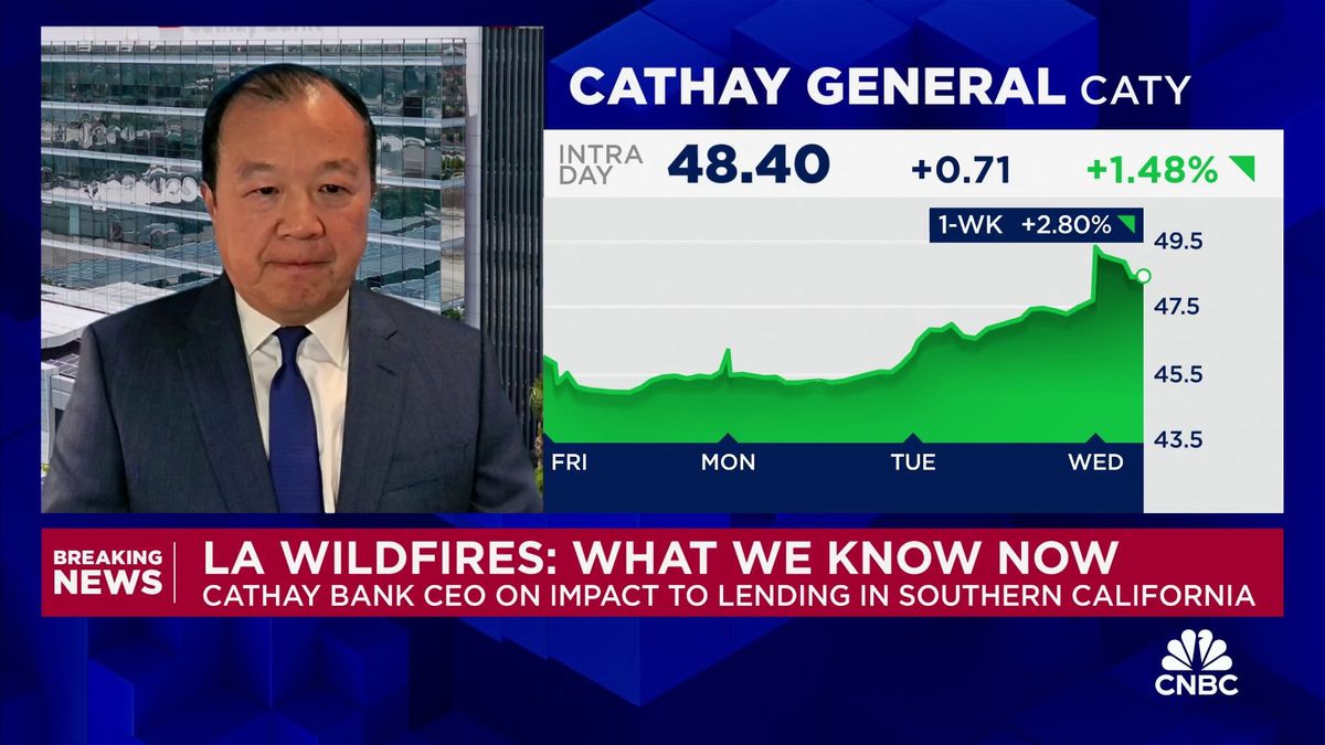 LA wildfires thrust insurance startup into spotlight as property owners scramble for protection 1 Rebuilding LA is the most pressing issue when fires recede, says Cathay Bank CEO