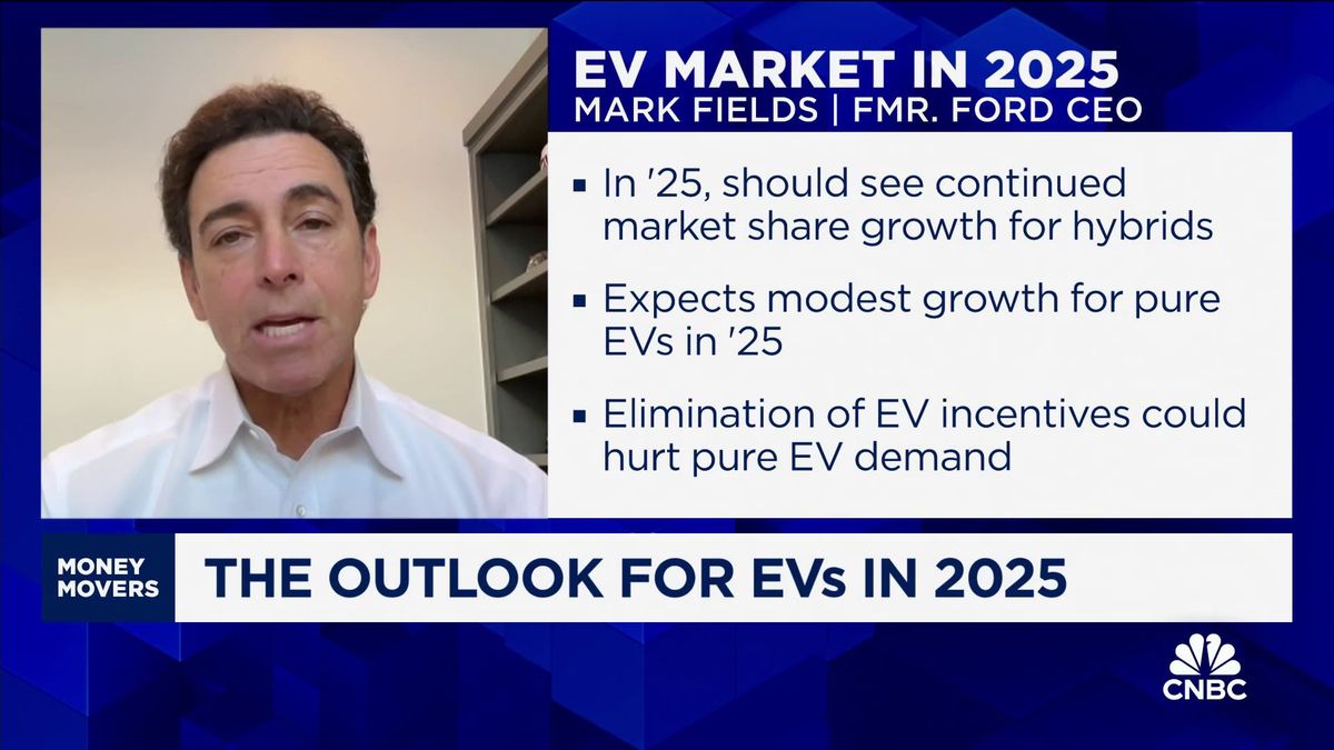 Tesla shares slide after it reports first drop in annual deliveries 2 Chinese auto market could reach 55-60% EVs by end of 2025, says former Ford CEO Mark Fields