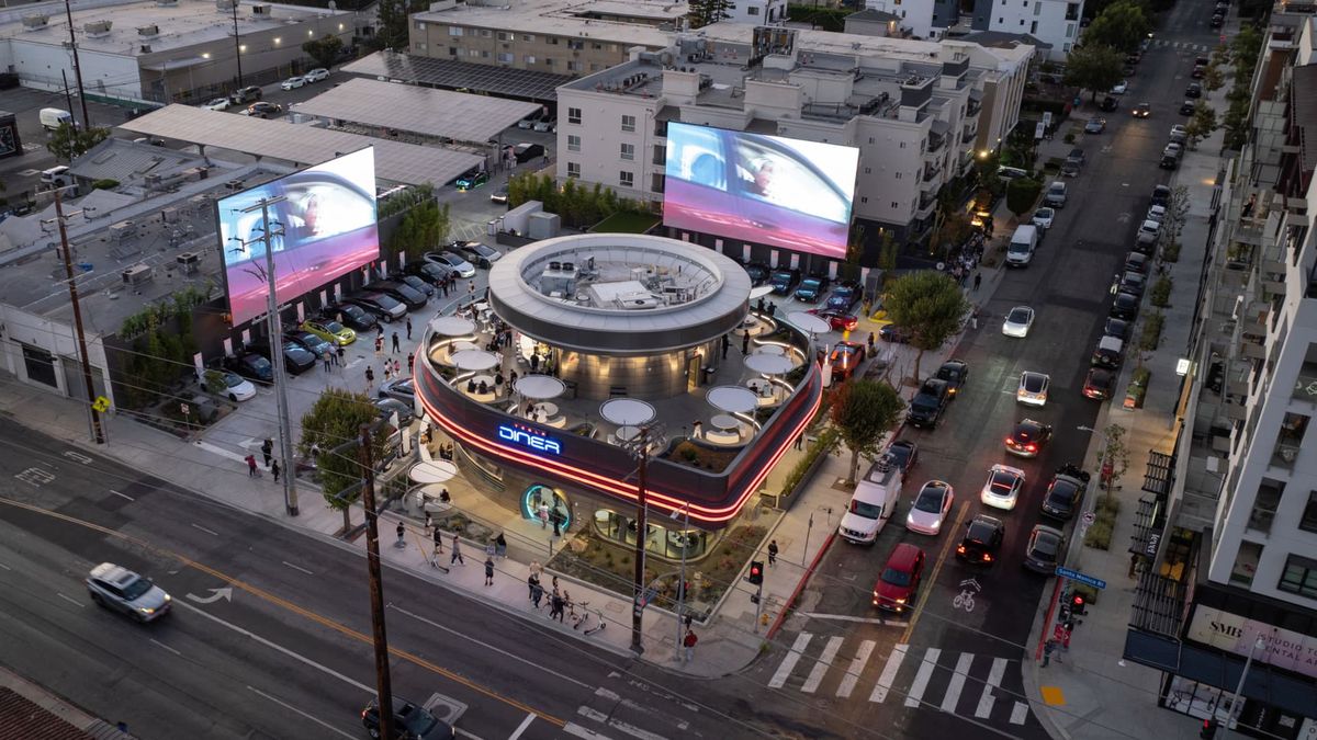 Inside Tesla’s new retro-futuristic Supercharger diner