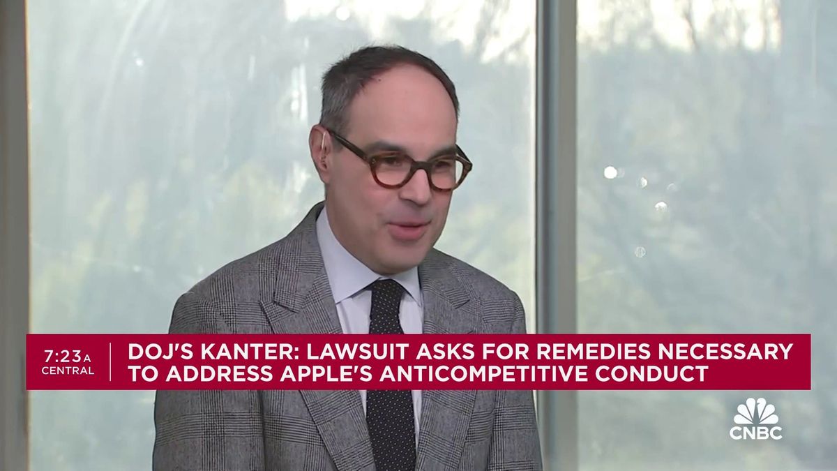 Here's the DOJ antitrust chief's message to Apple shareholders 1 DOJ antitrust chief Kanter: Our concerns are with Apple telling others what they can or can't do