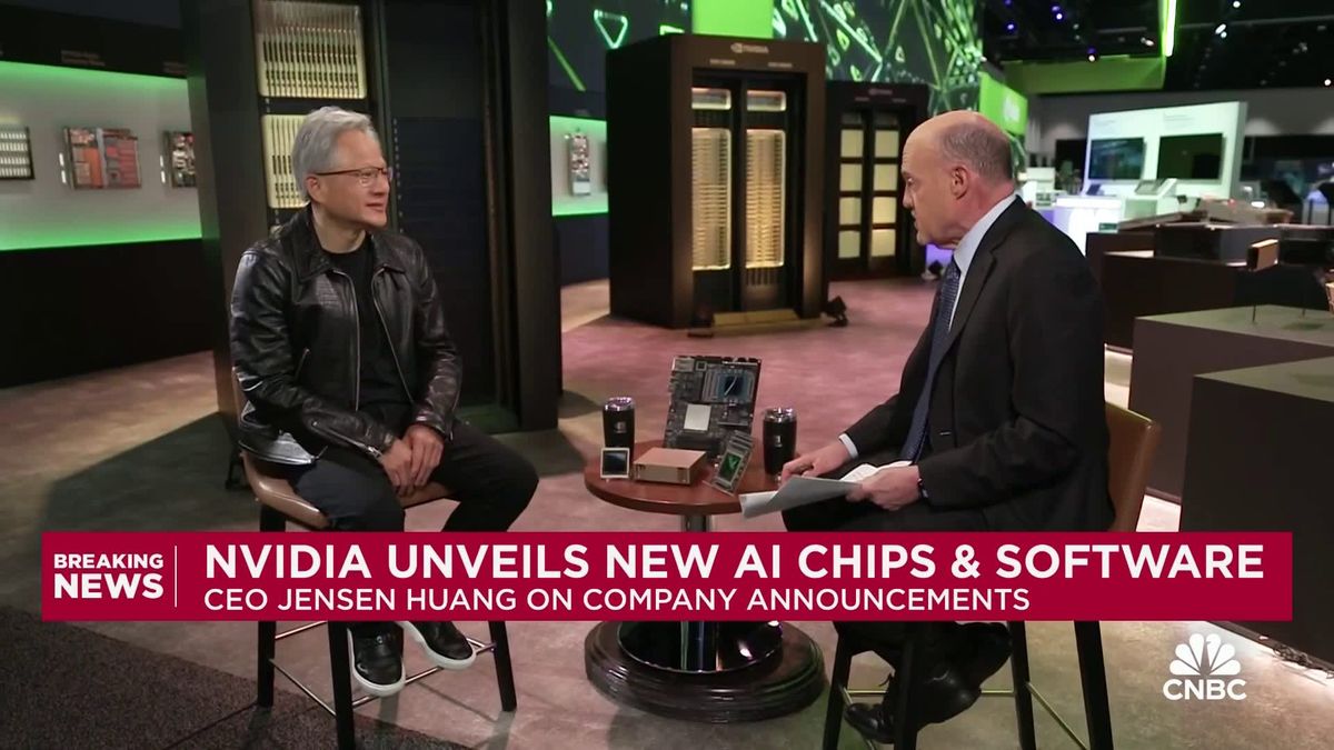 Nvidia's Huang says faster chips are the best way to reduce AI costs 1 Watch CNBC's full interview with Nvidia CEO Jensen Huang