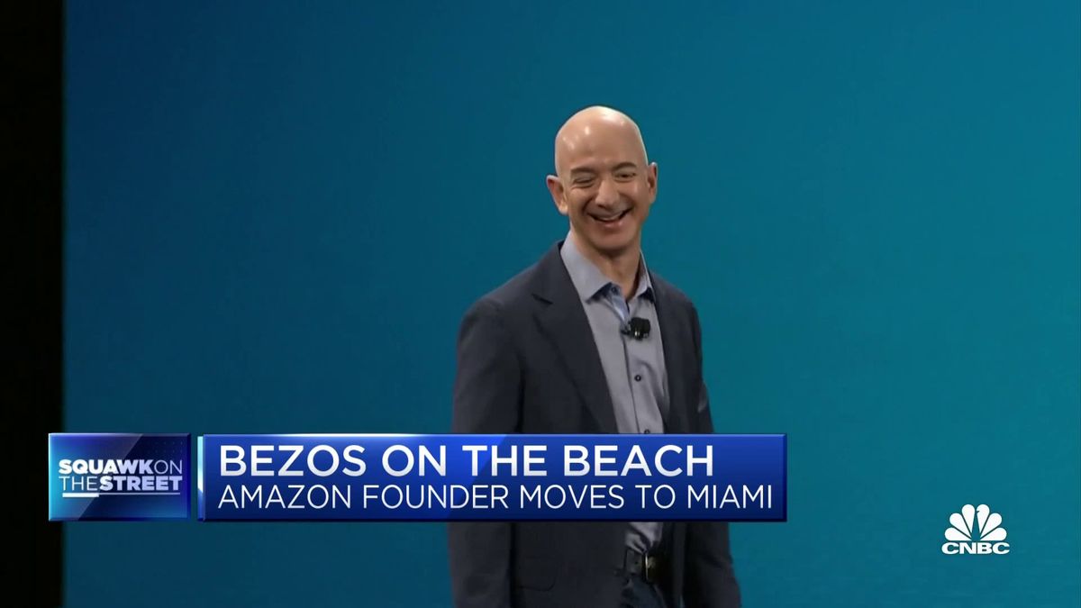 Jeff Bezos 'aggressive' again Tuesday selling more Amazon stock after unloading shares last week, sources say 1 Here's why Jeff Bezos is leaving Seattle for Miami