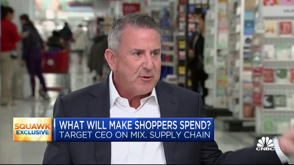 Target will report earnings before the bell. Here's what to expect 1 Target CEO Brian Cornell: Shoppers are pulling back, even on groceries