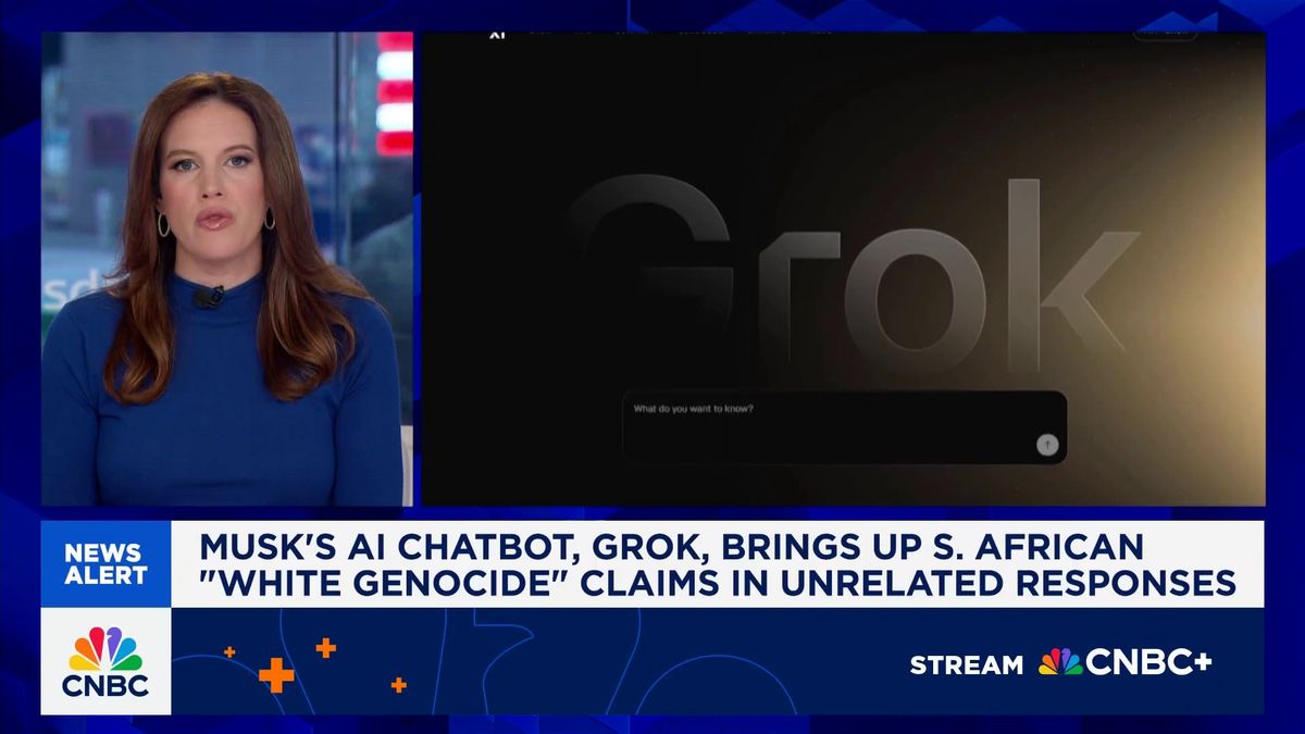 Grok's 'white genocide' auto responses show AI chatbots can be tampered with 'at will' 2 Elon Musk’s xAI chatbot Grok brings up South African ‘white genocide’ claims in unrelated responses