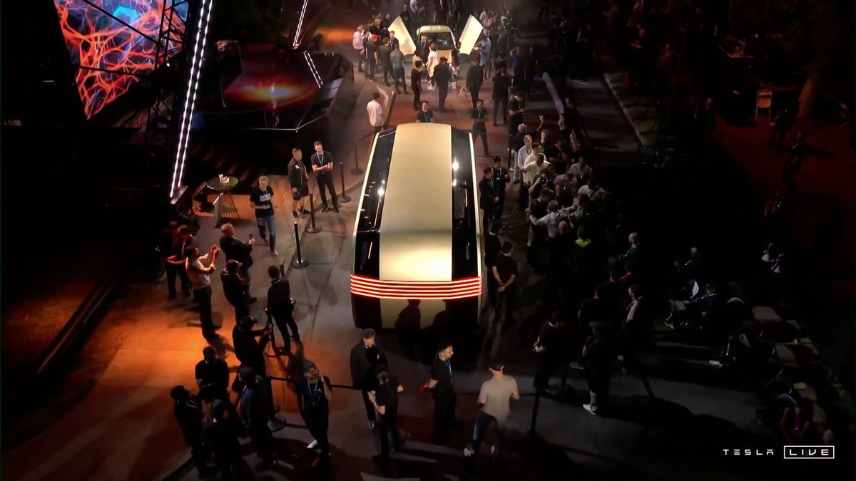 Elon Musk hypes $30,000 Tesla self-driving Cybercab and larger Robovan at robotaxi event 2 Watch Elon Musk unveil Tesla's Robovan