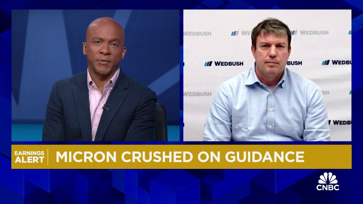 Micron shares plunge on weak second-quarter guidance 1 Micron shares continue to slip on weaker-than-expected guidance